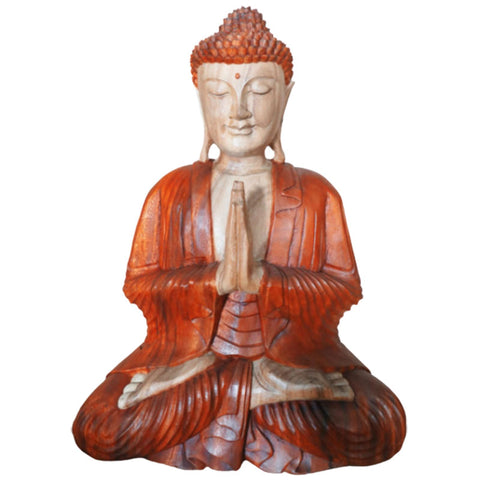 Hand Carved Buddha Statue - 60cm Welcome - Niche & Cosy 