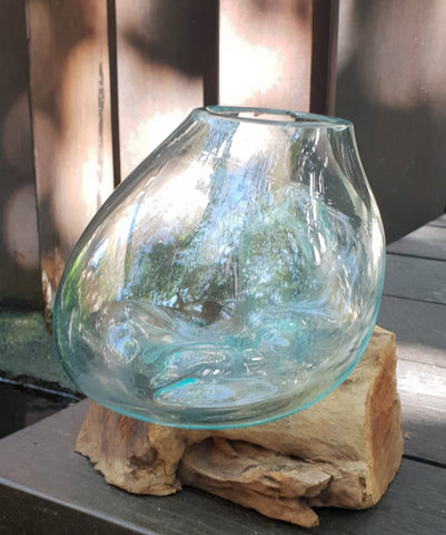 Molten Glass on Wood - Medium Bowl - Niche & Cosy 