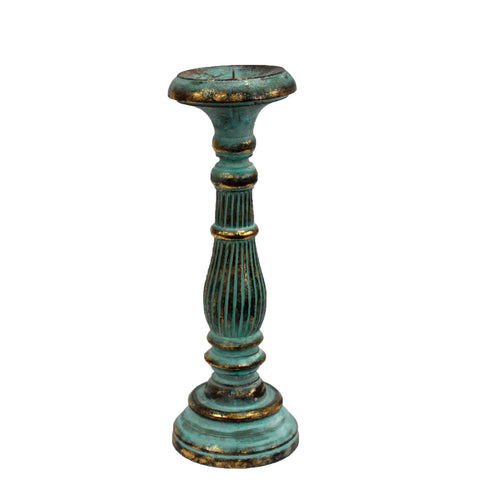 Medium Candle Stand - Turquois Gold - Niche & Cosy 