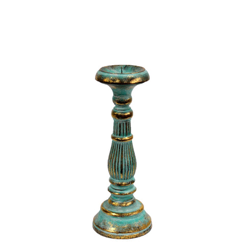 Small Candle Stand - Turquois Gold - Niche & Cosy 