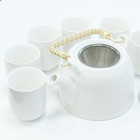Herbal Teapot Set - Classic White - Niche & Cosy 