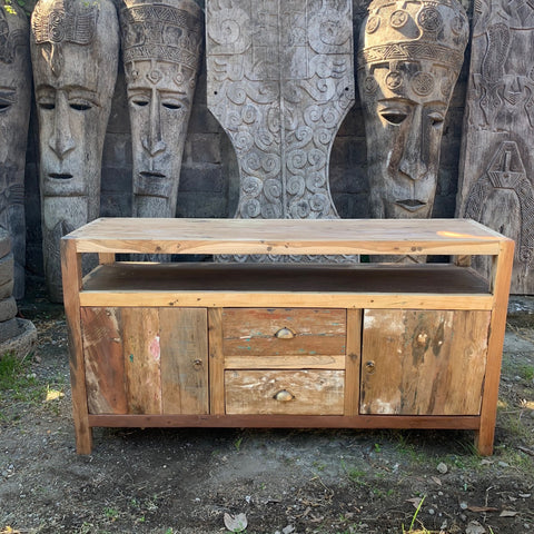 Large TV Stand - Recycled Wood - Niche & Cosy 