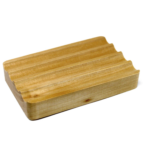 Hemu Wood Soap Dish - Corrugated - Niche & Cosy 