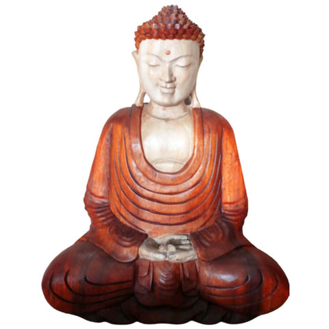 Hand Carved Buddha Statue - 40cm Hand Down - Niche & Cosy 