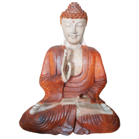 Hand Carved Buddha Statue - 60cm Teaching Transmission - Niche & Cosy 