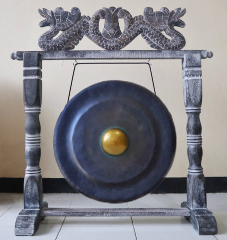 Medium Gong in Stand - 50cm - Black - Niche & Cosy 